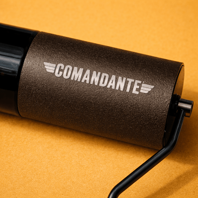 Comandante C40 MK4 Copper Mountain hand grinder, top view of burr assembly