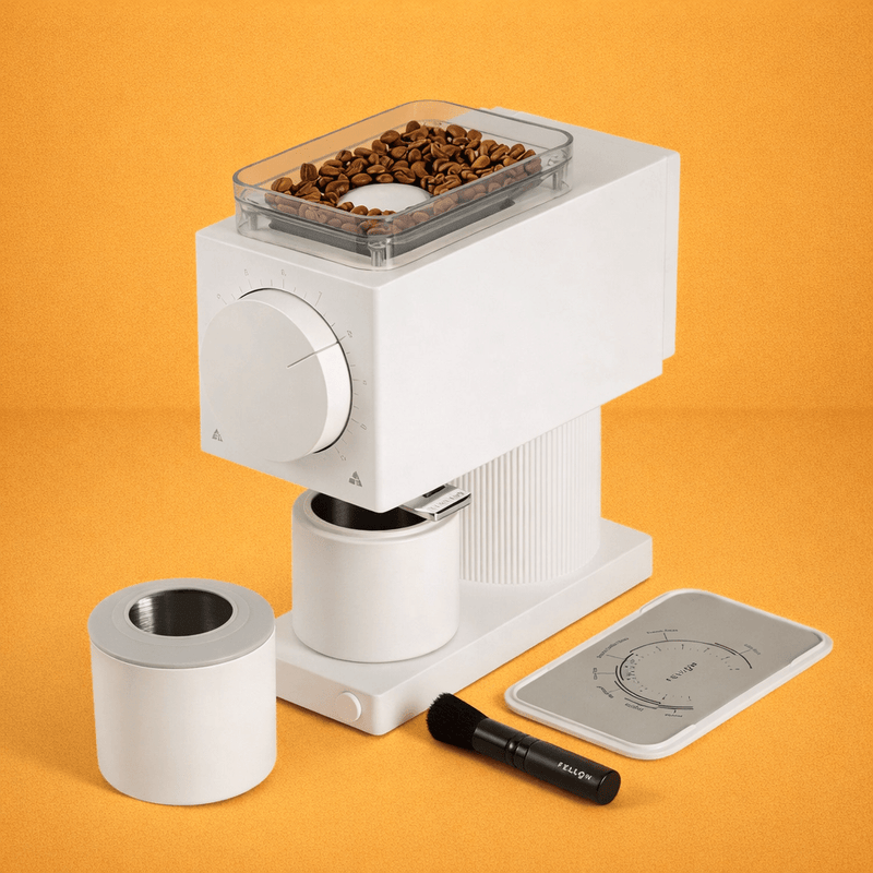 Fellow Ode brew grinder top view, single dose filter grinder for home use