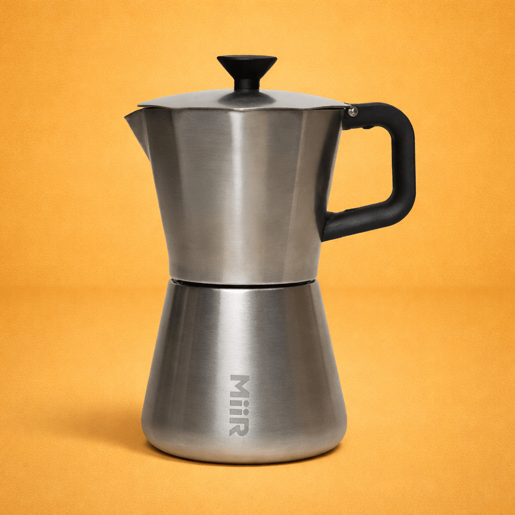 MiiR stainless steel moka pot 10oz, stovetop espresso coffee maker