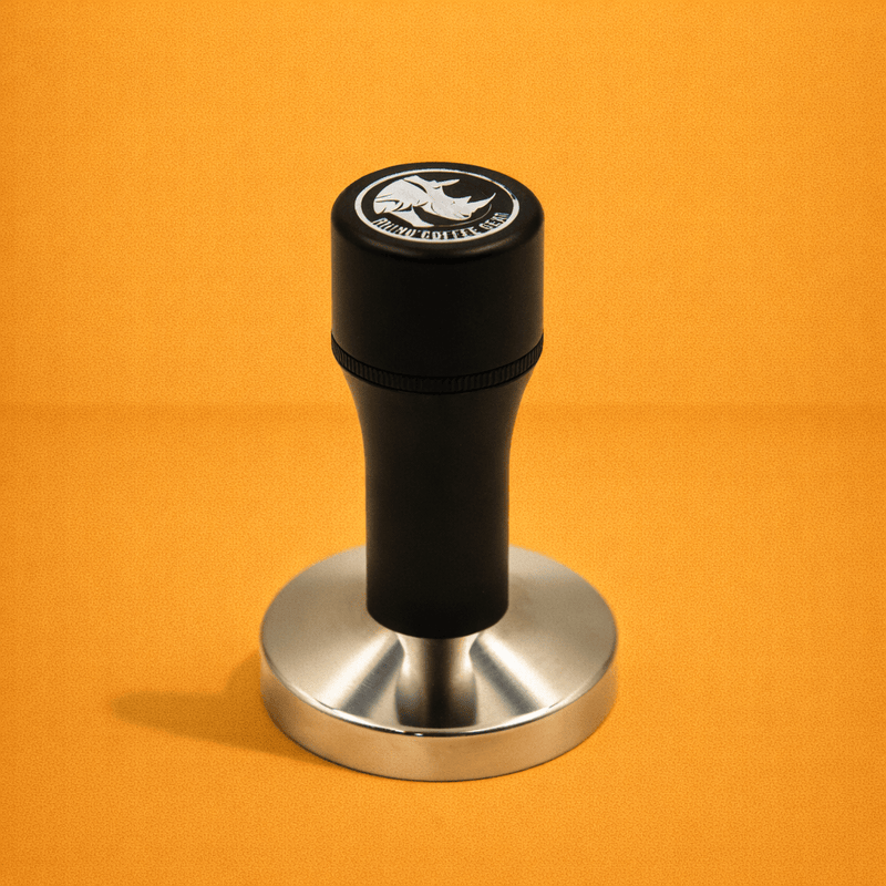 Rhino 2-in-1 WDT and tamper in use over 58mm portafilter